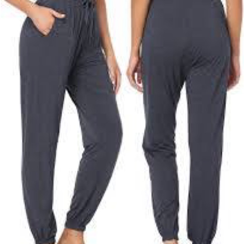 NWT Amazon Essentials Women's Heathered Blue Jogger Pants XL